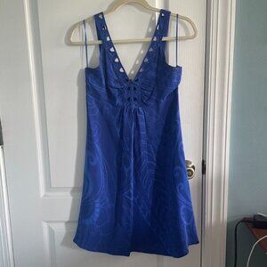 Beth Bowley Cobalt Blue Silk Island Dress